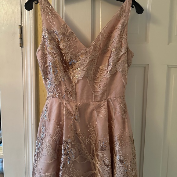 Calvin Klein Sleeveless High Low Gown - Picture 7 of 8